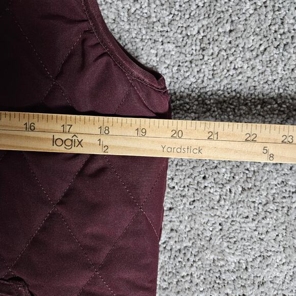 Eddie Bauer Sherpa Lined Vest Womens Medium Maroon Gorpcore Outdoors - Picture 8 of 10